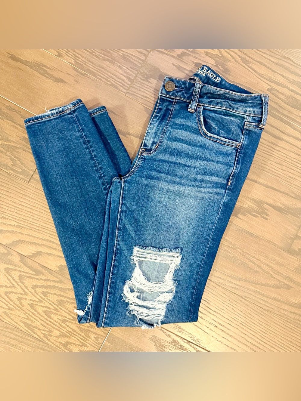 American Eagle Super Stretch X Distressed Jegging Jeans Size 10 Regular